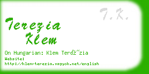 terezia klem business card